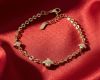 2689 Bransoletka elegancka złota 17+3cm pozłacana 14k 